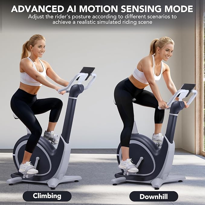 GarveeLife Exercise Bike, Programmable 36 Levels Magnetic Resistance Exercise Bike with 350 LBS Weight Capacity, Smart Indoor Cycling Bike for Cardio Workout and Cycle Training