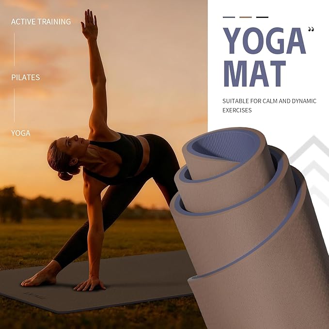 Extra Thick Yoga Mat -0.4Inch(10mm),Non-Slip Yoga Mat, 72"x24" Exercise & Fitness Mat with Carrying Strap, Workout Mats for Yoga, Pilates and Floor Exercise