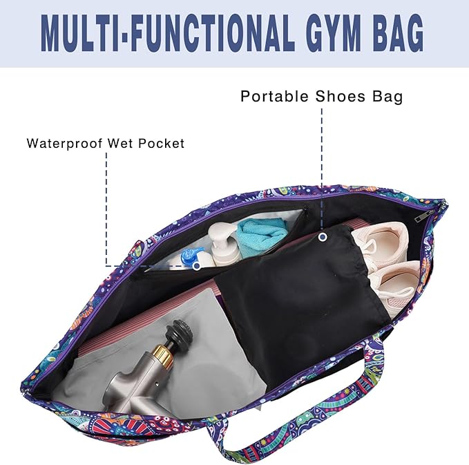 Yoga Mat Bag Yoga Mat Carrier with Shoes Compartment & Wet Pocket Pilates Bag with Zipper Pockets & Yoga Mat Holder Strap Yoga Bags and Carriers Fits All Your Stuff