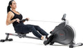 Sunny Health & Fitness Magnetic Rowing Machine Rower with 8-Level Resistance, 53.4" Extended Slide Rail & Digital LCD Display - SF-RW5515
