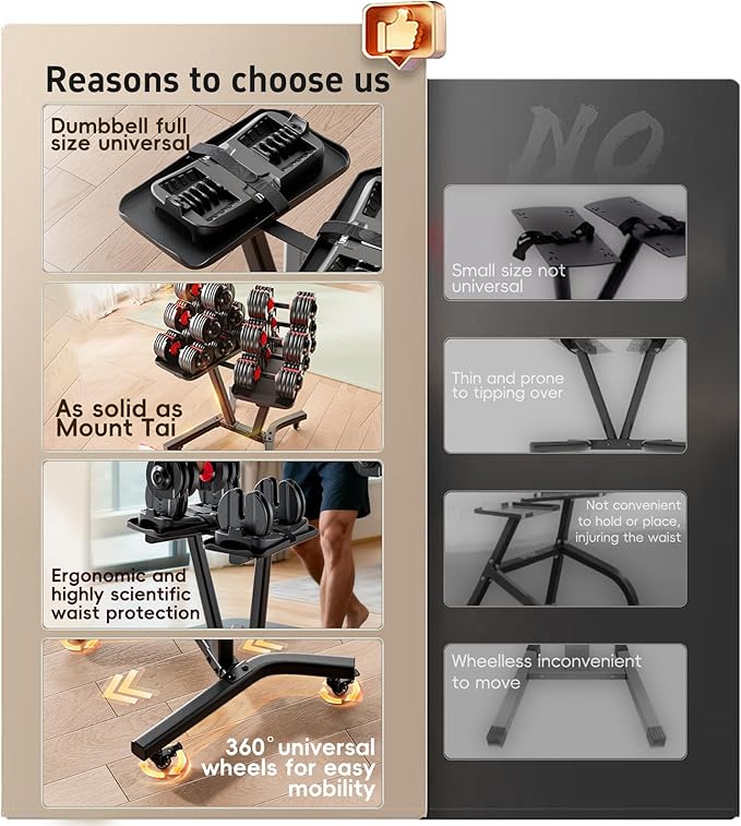Adjustable Dumbbell Rack Stand Only,Strength Training Weight Rack Stand,Dumbbell Storage Rack,Weight Rack for Home Gym Dumbbells,Dumbell Holder With Wheels