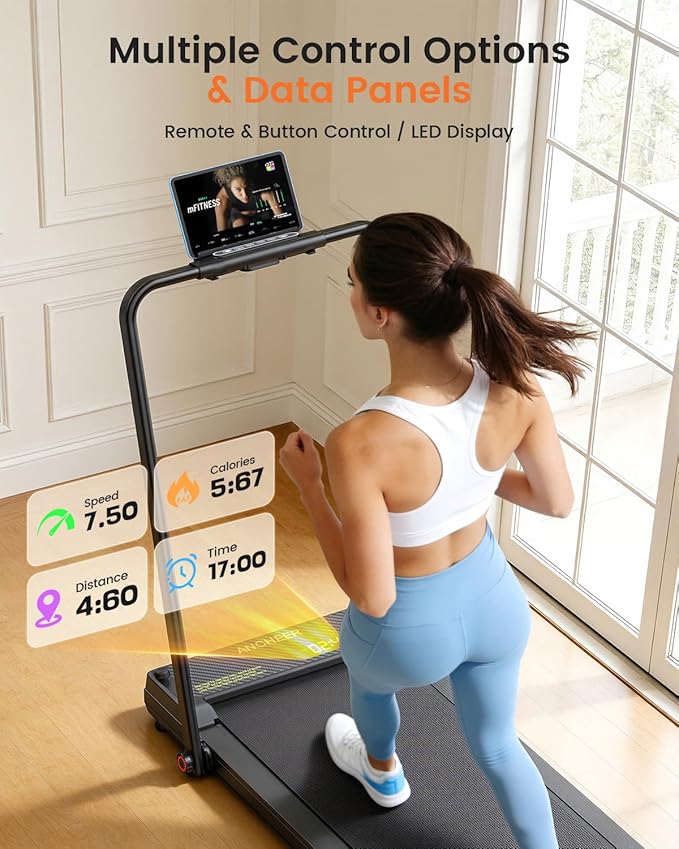 ANCHEER Walking Pad Treadmill with Foot Massage/Vibration Massage, Versatile Walking Pad with Incline and Handle Bar, 3.5HP Foldable Treadmill for Home/Office/Apartment