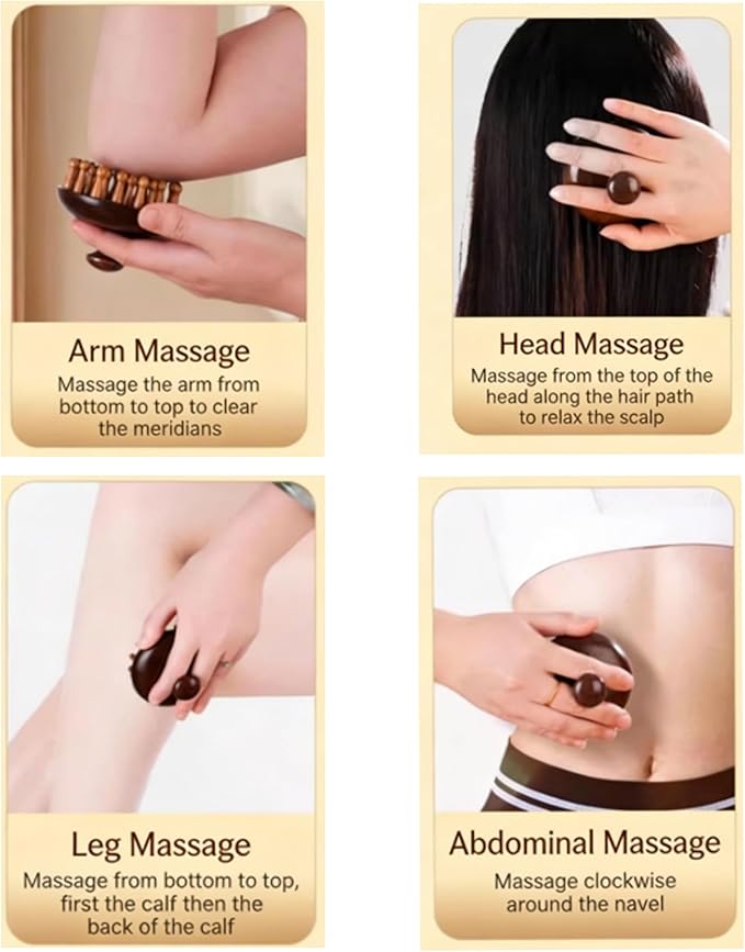 Wooden Scalp Massager | Premium Hair Care Tool Scalp Massager for Hair Growth, Manual Handheld Design, Portable for Home Spa & Stress Relief | Gentle Scalp Care