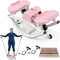 Rock Stepper for Exercise at Home, Rocking Stepper Side to Side with Resistance Bands & Digital Display, 300 LBS Capacity Full Body Workout Low-Impact Knee-Friendly Anti-Slip Side Stepper