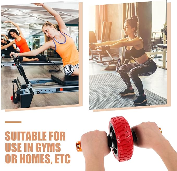 TOYANDONA Ab Roller Wheel Core Workout Roller for Abdominal Strength Training, Small Portable Abs Wheel Exerciser with Multi-function Resistance, Home Fitness Equipment for Full Body Workout