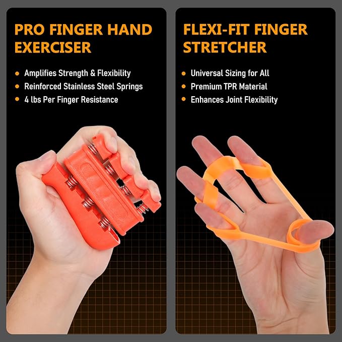 JKSHMYT Grip Strength Trainer Kits (5 Pack), Adjustable Resistance Forearm Strengthener, Hand Gripper Strengthener for Muscle Building