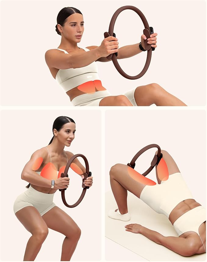 BetterMe Toning Pilates Ring – Magic Circle Pilates Ring for Strength & Flexibility – 15 Inch Fitness Ring for Home Pilates & Yoga Workouts