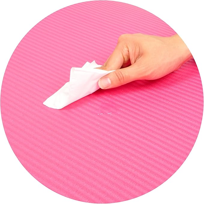 Fitvids 1/2-Inch Extra Thick High Density Anti-Tear Exercise Yoga Mat with Carrying Strap