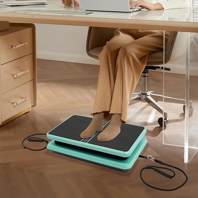 Vibration Plate Exercise Machine, Full Body Shake Plate Vibration Platform Machines for Lymphatic Drainage, Vibration Plates for Weight Loss Home Fitness Equipment with Resistance Bands
