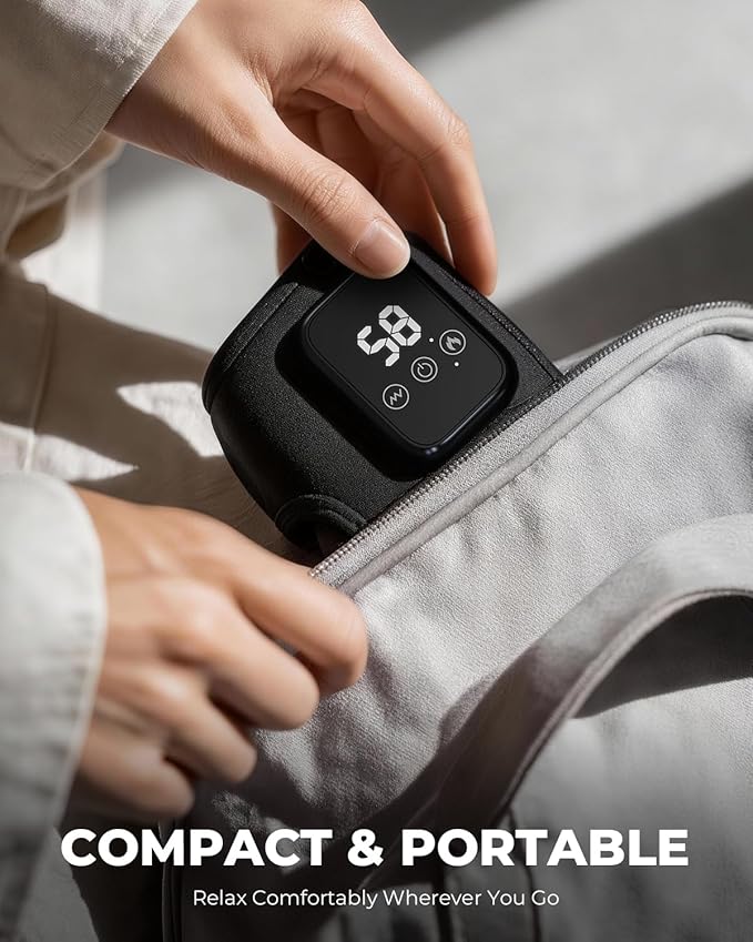 Foot Renew Triple Method Massager, 3 in 1 Cordless & Portable Foot and Ankle Massager with 3 Vibration Modes & 3 Heat Levels, for Heel, Arch, and Ankle Comfort & Relief for Home/Office/Travel (2PCS)