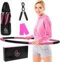 Weighted Fitness Hoop for Adults, 2.8 lb, Large Adjustable Size for Core Workouts and Weight Loss Support, 8 Detachable Sections