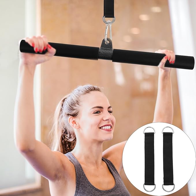 Pulley Hanging Straps Fitness Equipment Attachments 2pcs Polyester Heavy Duty Pulley Hanging Rope for Home Gym Strength Training
