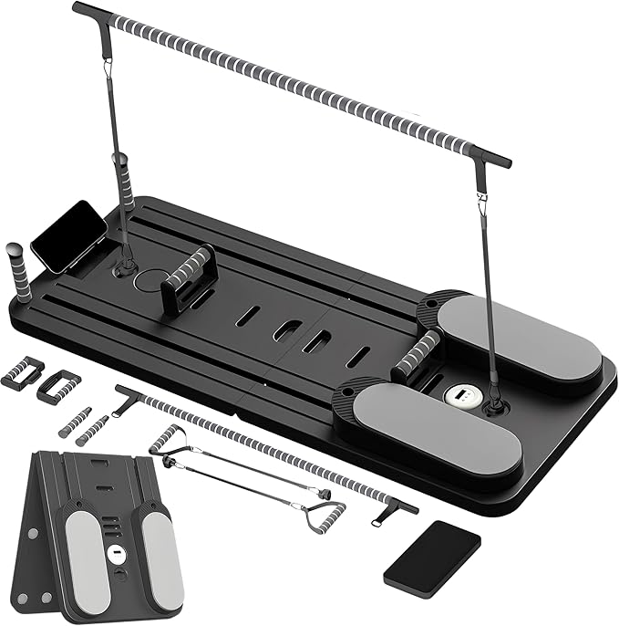 Pilates Board-Pilates Reformer Board,Multi-Purpose Portable Pilates Reformer Machine Home Pilates Kit for Home Workout,Fitness, Exercise,Abs,Core Equipment