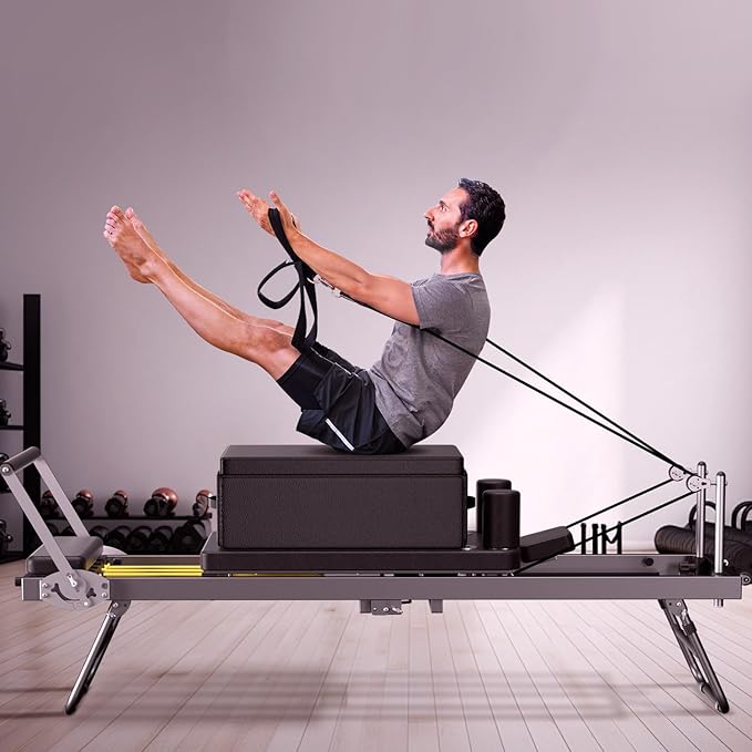 Pilates Sitting Box for Pilates Reformer - Pilates Equipment for Home Gym and Professional Studio Use, Pilates Reformer Accessory for Pilates Exercises