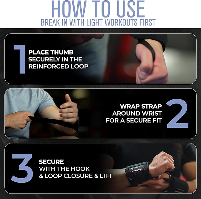 Rip Toned Wrist Wraps for Weightlifting – USPA & USAPL Approved 18" Wrist Straps for Powerlifting – Adjustable, Durable Gym Wraps with Thumb Loop – Quality Support for Men & Women