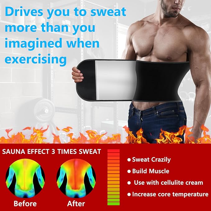 MORECOO Waist Trainer for Women/Men, Sculpt Touch Sweat Band for Stomach, Waist Trimmer for Women Workouts &Speed Belly Sweat
