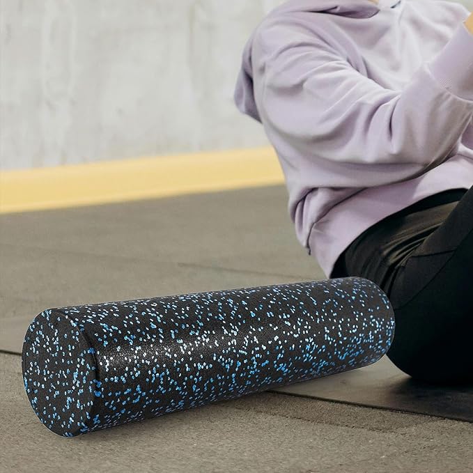 Column Foam Roller Multipurpose Relaxation Men Women Pilates Foam Roller for Fitness Worker Office Home Gym, 15cmx60cm Blue