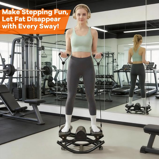 Rock Stepper, Home Use Lhanel Rock Stepper Machine, Portable and Compact Side Stepper, Left and Right Swinging Stepper for Exercise Legs, Hips, Waist, and Performing Aerobic Exercise（Purple）