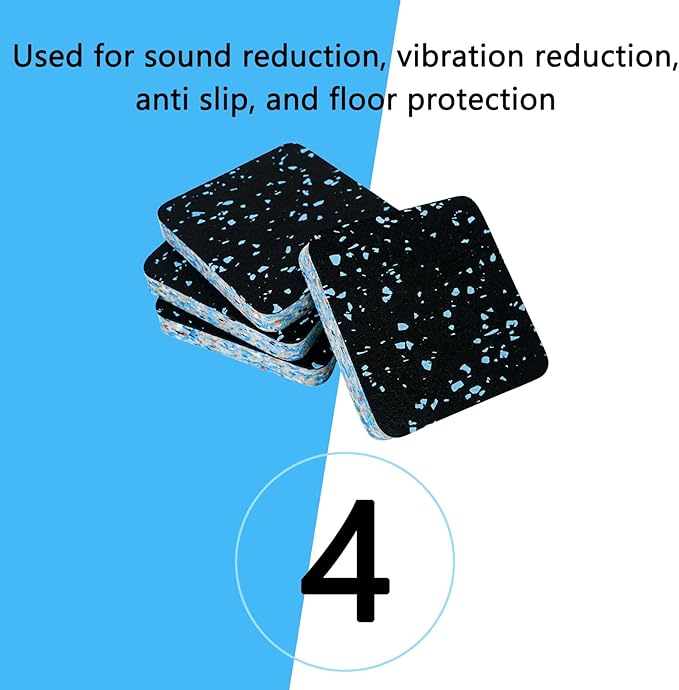Luwint Treadmill Mat Pads, Rubber Foam Padding, Sound Isolation, Anti Vibration, Shock Absorbing, Noise Reduction Floor Protection Sheets for Treadmill, Washer Machine, Exercise Equipment