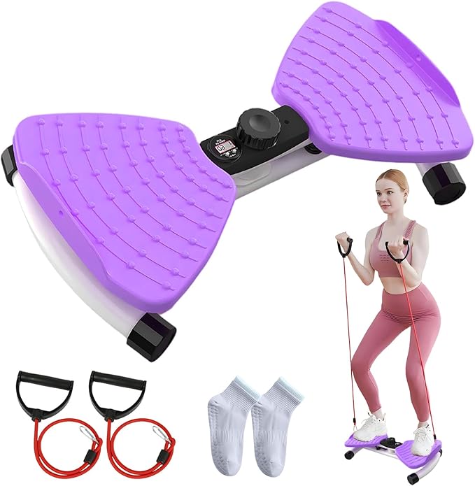 Waist Twisting Machine, Ab Twister Board for Exercise, Noiseless Exercise Waist Twister for Home Gym Equipment, 330 lbs Capacity | Track Time, Reps, Calories with Digital Display