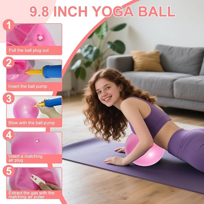 Pilates Ring Set with Resistance Bands– Anti-Slip Magic Circle Pilates Ring for Home Workouts, Full-Body Toning, Strength Training for Women 14PCS