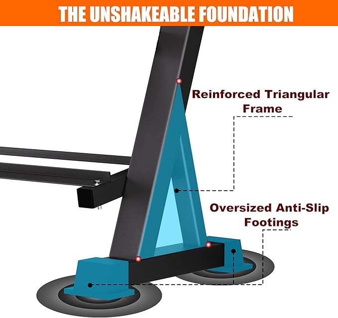 3 Tier Dumbbell Rack, 1200LBS Heavy Duty Weight Rack for Home Gym, Adjustable Storage Organizer for Free Weights, Quick & Easy Assembly, Dumbbell Rack Stand Only