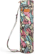 Canvas Yoga Mat Bag with Adjustable Strap & Pockets, Full-Zip Travel Gym Tote for Women & Men, Fits 1/4" & 1/3" Thick Mats, Lightweight Carrier for Yoga, Studio, Workout, Outdoor Use