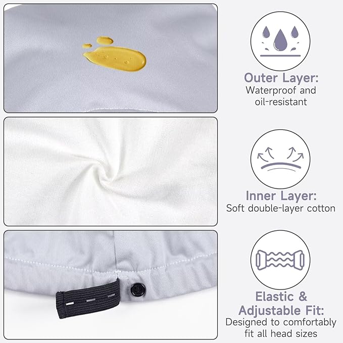 Castor Oil Pack Wrap Overnight Hair Wrap for Sleep Reusable Hair Cap Cover for Treatment of Thinning, Balding, Dry, and Damaged Hair (Oil Not Included)
