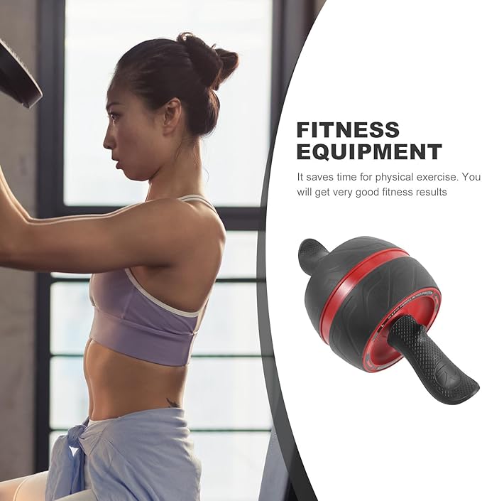 TOYANDONA Ab Roller Wheel Exercise Roller for Core Workout with Automatic Rebound, Portable Abdominal Trainer Wheel for Home Fitness, Men and Women Slimming Exercise Equipment