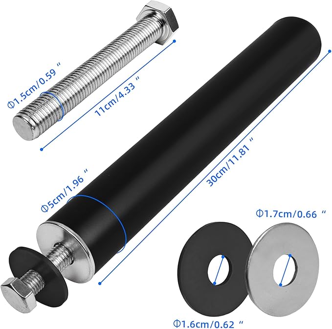 Weight Plate Holder for Power Rack Attachment, Squat Rack Weight Storage for 2 inc Olympic Weight,Compatoble with 2x2, 2x3, 3x3 Power Cage, Fit 1"and 5/8" Hole