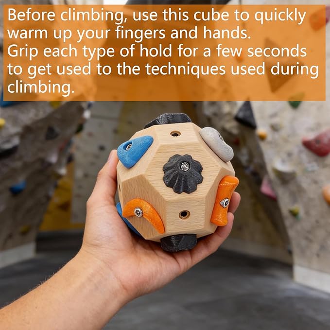 2 PCS Boulder Block,Handcrafted Boulder Block for Climbers,RockClimbing Ball for Finger Strength Training, Strength & Precision Tool, Gifts for Rock Climbers