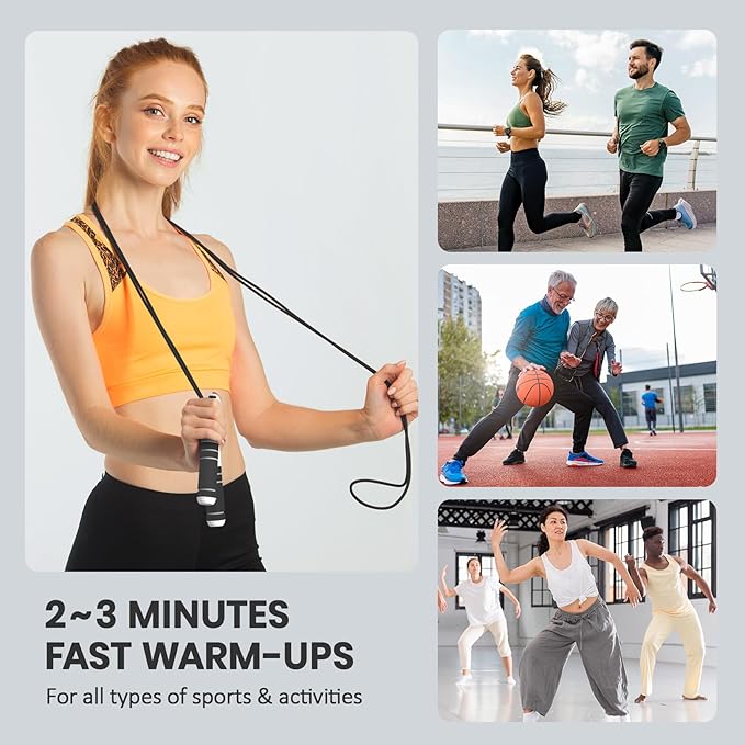 multifun Digital Jump Rope with Smart Counter & Timer - Adjustable Speed Skipping Rope for Fitness, Weight Loss, Boxing, MMA - Tangle-Free Ball Bearings & Anti-Slip Handles for Men, Women, Kids