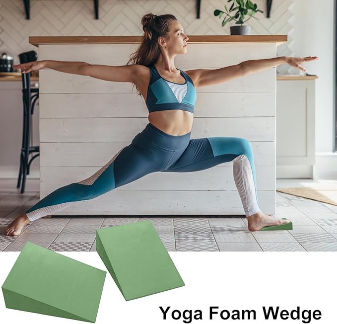 Yoga Foam Wedge Blocks - Calf Stretcher Height Foam Tool, Calf Raise Wrist Support | Professional Squat Knee Pad, Support Foam Incline Stretch Slant Boards for Balance Strength Fitness