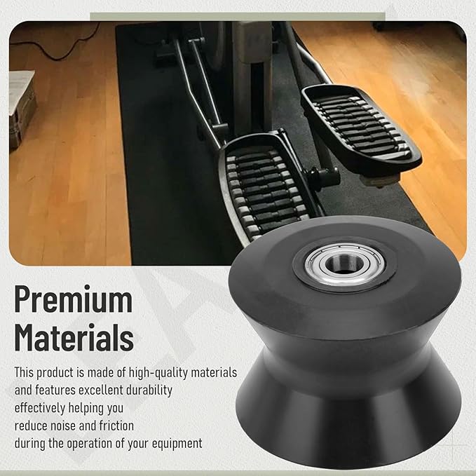2 Pcs 238880 Elliptical Machine Replacement Leg Roller Compatible with Free-Spirit, Ree-bok (Icon) Models, It Can Reduce Friction, Improve The Smooth Mobility of The Pedal and Enhance Stability