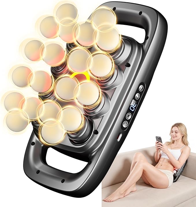 20 Heads Upgraded Massage Gun, Deep Tissue Back Massager for Pain Relief with 30 Intensity Levels, Portable Handheld Electric Percussion Massager for Full Body, Ideal Gifts for Women, Men, Mom and Dad
