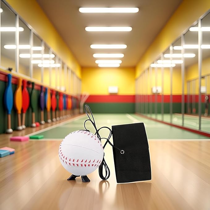 White Wrist Return Ball, Sports Wrist Balls on a String, Rubber Rebound Bouncy Wristband Balls on Elastic String Sports Reaction for Wrist Exercise or Play Tennis, Baseball（2.36 in）