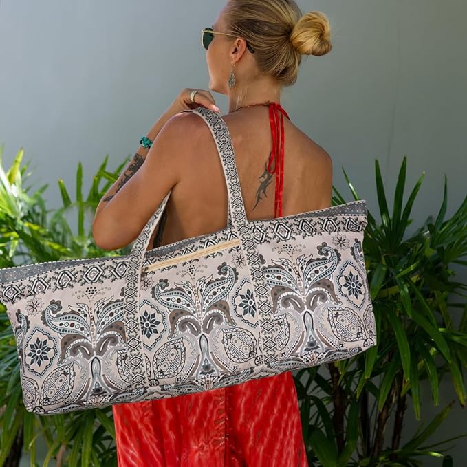 Yoga Mat Bag Yoga Mat Carrier with Shoes Compartment & Wet Pocket Pilates Bag with Zipper Pockets & Yoga Mat Holder Strap Yoga Bags and Carriers Fits All Your Stuff