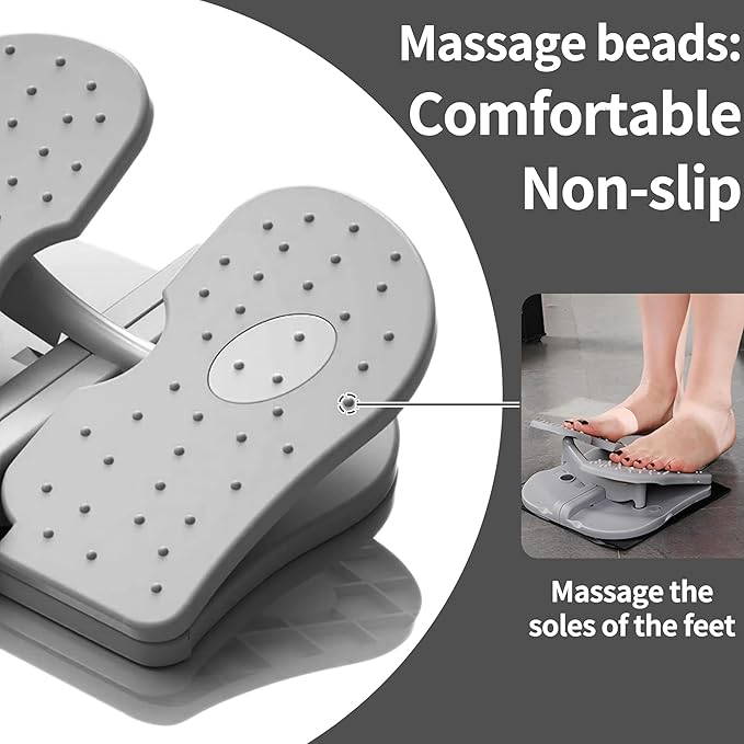 Foldable Leg Exerciser: Portable Foot Pedal Exerciser for Seniors Under Desk Foot Pedal Exerciser Stepper Exercise for Leg Muscles Relieves Varicose Veins Physical Therapy Aid