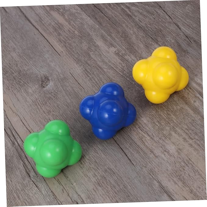 VANZACK Baseball Agility Reaction Ball 58mm Hexagonal Silicone Ball Reaction Training for Hand-Eye Coordination Reflexes
