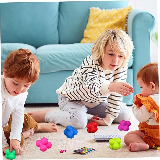 HANABASS 6pcs Agility Balls Hexagonal Fitness Balls Reaction Training Soccer Training Fun Reaction