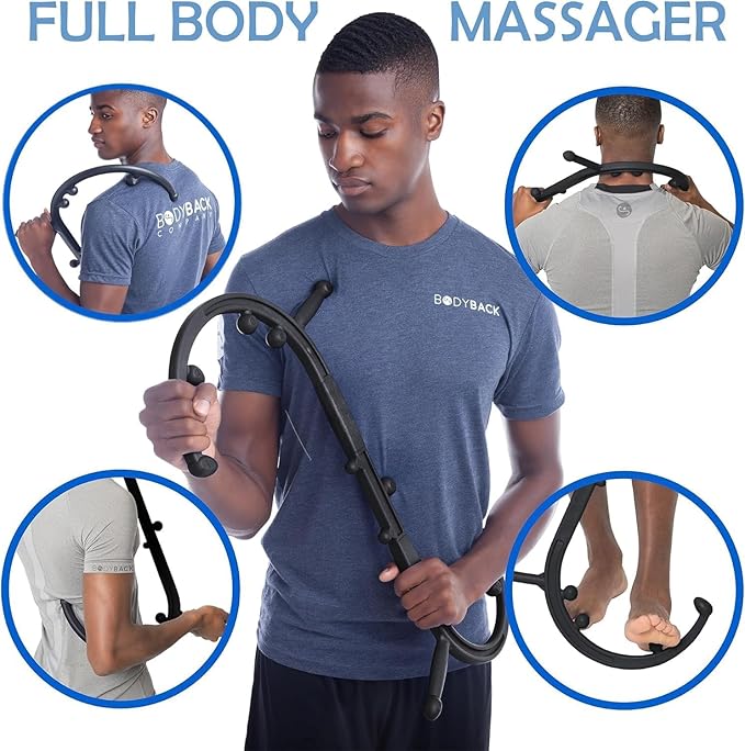 Body Back Company's Ultimate Trigger Point Release Sports Bundle, Relief from Cramping Soreness, Tightness in Legs, Feet & Back,Deep Muscle Massage (Buddy Black 2.0 + Foot Star)
