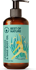 Best of Nature Lemongrass and Sage Massage Oil Blend - Non-Greasy Aromatherapy Massage Oil for Body, Skin & Face, Crafted with Pure Essential Oils (8 fl oz)