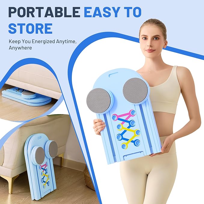 Pilates Board, Newest Multi-Purpose Portable Pilates Reformer Machine for Home, Foldable at Home Pilates Kit, Pilates Board for Home Workout Fitness Exercise, Abs, Pilates Equipment