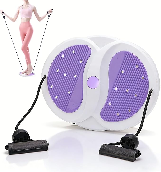 Waist Twister Disc Board, Ab Twist Board with 770 lbs Weight Capacity, with 18 Magnets for Foot Massage, Noiseless Home Gym Equipment for Women Men