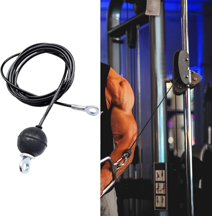 Fitness Pulley Cable Fitness Exercise Attachment Workout Equipment Cord Strength Training Practical Steel Wire Rope Accessory