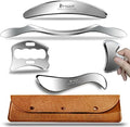 BYYDDIY 5 in1 Stainless Steel Gua Sha Muscle Scraper Tools Kit, Scraping Massage Tool,Massage Scraper Tools for Physical Therapy (L-SBCD2)