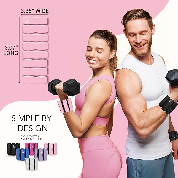 Wrist Ankle Weights for Women Men, Leg Arm Wrist Weights Bangles 1lb*2 1.5lb*2 2lb*2Wearable Weights Pilates Weighted Bracelet for Strength Training Walking Swimming Exercises Yoga Physical Therapy