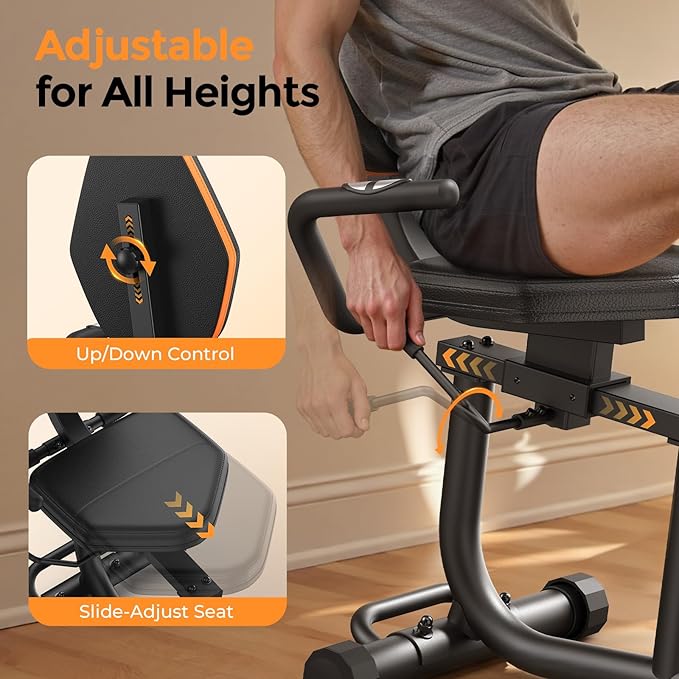 YOSUDA Recumbent Exercise Bike for Home，Magnetic Staionary Bike for Seniors/Adults with Adjustable Seat, 350LB Capacity, 16-level Resistance, LCD Monitor & Pulse Sensors
