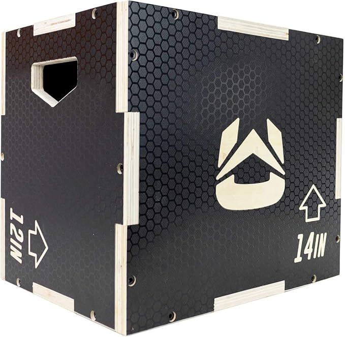 Wooden Plyo Box, 31 Plyometric Jump Training Squat, Step Up, Jumps & More Workout Size S, M, L, XL