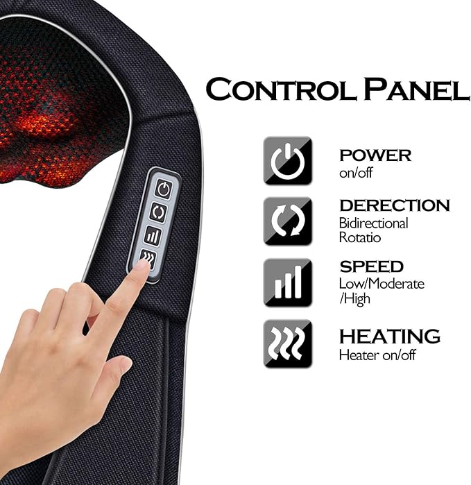 VIKTOR JURGEN Mothers Day Gifts for Mom, Wife, Women & Her, Shiatsu Neck and Shoulder Massager with Heat Deep Tissue Kneading Sports Recovery Massagers for Back, Relaxation Gifts for Husband, Him, Men